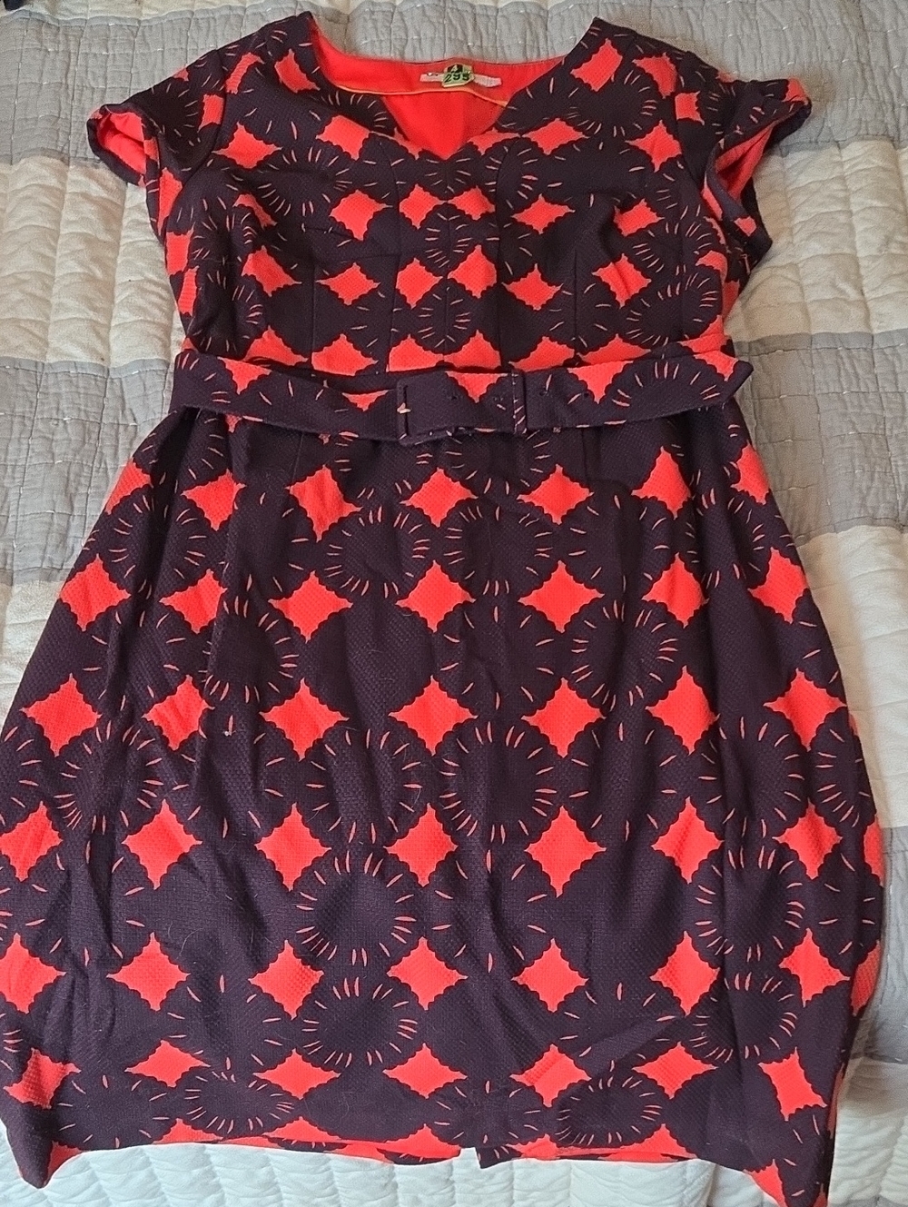 Boden Cotton Belted Dress Size 12L